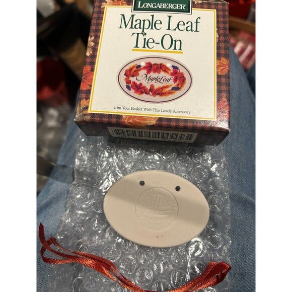 Vintage Longaberger Maple Leaf‎ Tie On #32999 NEW Autumn Fall Tie-On🍁 - Picture 2 of 2